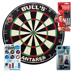 Begynderpakke (Dartskive, 2 sæt pile og tilbehør)