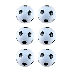 Bordfodbold-bold Hvid/Sort (6 stk)