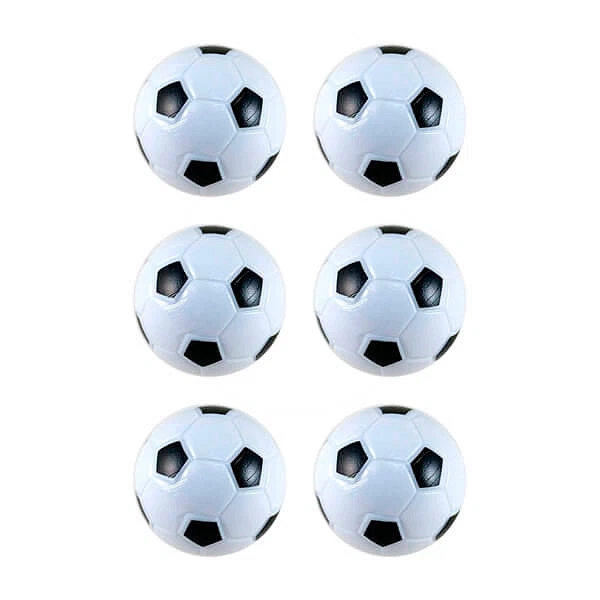 Bordfodbold-bold Hvid/Sort (6 stk)