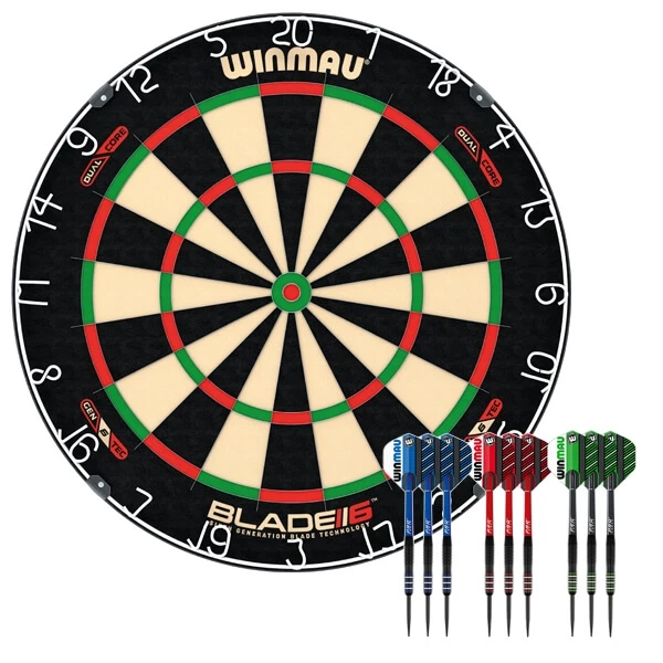 Winmau Blade 6 Dual Core inkl. 3 sæt pile